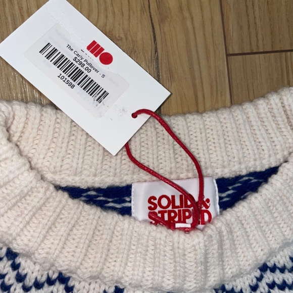 Solid & Striped The Carly Pullover Fairisle Sweater in Eggshell Multi S - Picture 6 of 12